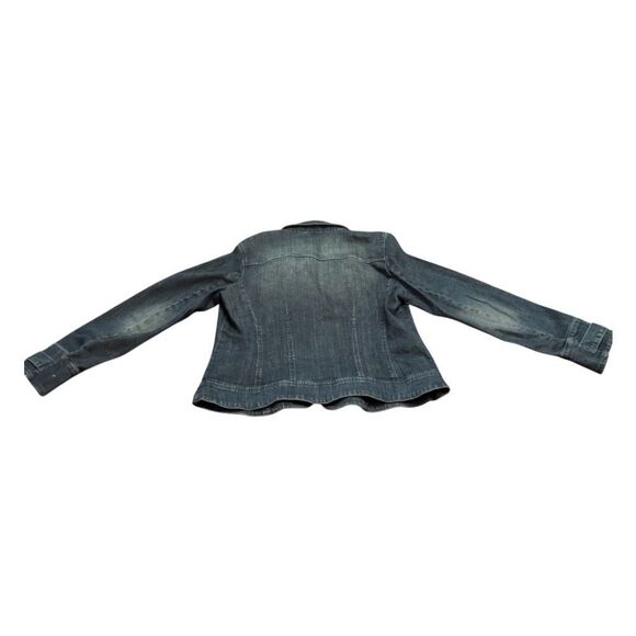 black size L v-neck denim  jean jacket - Picture 6 of 7